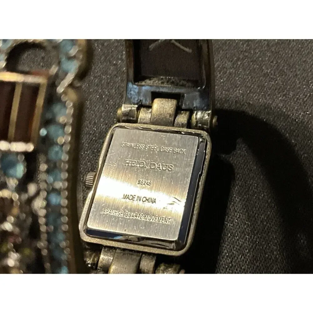 Heidi Daus Rhinestone Hinged Band Watch, Needs Battery